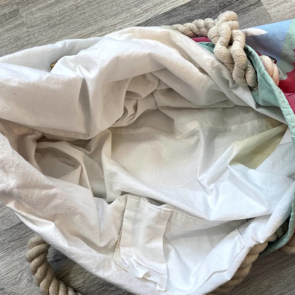 Large Canvas Beach Tote in Pink - Picture 11 of 11